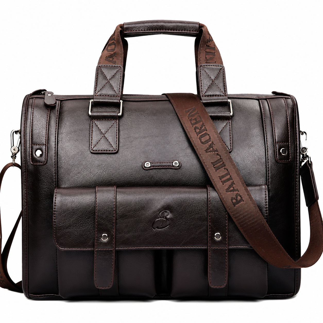 HERITAGE WORK | Large Capacity Leather Laptop Briefcase