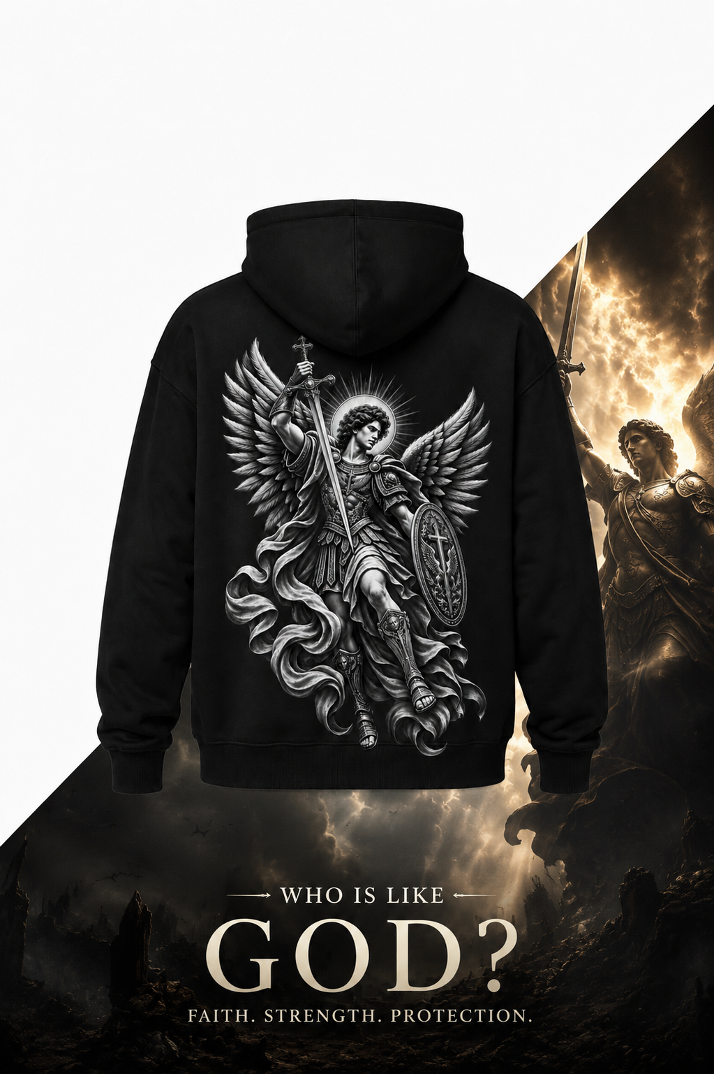 THE DIVINE GUARDIAN — Heavyweight Premium Hoodie