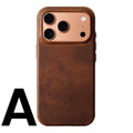 YMW Charles F Stead Waxed Genuine Leather Case for iPhone 17 16 Pro Max 15 Luxury Genuine Leather Handmade Phone Cover
